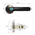 Pikkukuva 5 / 5: Wafu Wf-016 Sormenjälki Elektroninen Oven Lukko Älykäs Bluetooth Salasana Kahvalukko Sovellus Avaimeton Sisäänpääsy Tuki Ios/Android Silver