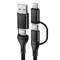 Miniatyrbilde 1 av 5: 4-i-1 Ladekabel Pd Multifunksjonell Hurtiglading Datakabel Type-c Til Type-c Ladekabel Ph Blue