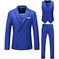 Pikkukuva 1 / 2: Miesten Puvut 2-Nappinen Slim Fit 3-osainen Puku blue L