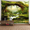Miniatyrbild 1 av 5: (200 X 150 Mm) Väggbonad - Psykedelisk Skog - Klart Solljus - Väggbonad - Landskap - Bohémisk Djungel - Väggkonst - Dekor