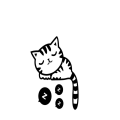Miniatyrbillede 2 af 4: Lyskontakt Vægklistermærke - Sovende Kat Design - Populært Resultat