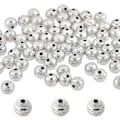 Miniatyrbild 1 av 4: 1 Ask 100 st 8mm Silver Spacer Pärlor Små Runda Mässingspärlor Legering Texturerad Metall Glansig Sömlös Tiny Rondelle Lösa Spacer Pärlor för Smyckestillverkning B