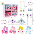Miniatyrbild 2 av 5: Klänning Upp Leksaker & Smycken Boutique, Prinsessa Kostymer Set Inkl Skor, Kronor, Prinsessa Tillbehör, Flickor Rollspel Set Present