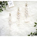 Miniatyrbillede 5 af 5: Mini Macrame Nøgleringe Boho Macrame Taskevedhæng Med Kvaster Søde Håndlavede Accessories Til Bilnøglepung Telefonpung Unik Gave Festartikler, Na