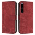 Magnetiskt läderfodral för Sony Xperia 1 IV med stänkskydd Red