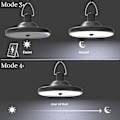 Miniatyrbilde 3 av 5: Solcellelampe, 4 moduser, 6 lysstyrker, med bevegelsessensor, fjernkontroll, hvitt lys