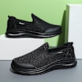 Miniatyrbilde 4 av 5: Herre Sneakers Lett Gåing Pustende Sommer Komfortable Fritidssko 209 Black EU 41