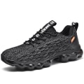 Miniatyrbillede 1 af 5: Mænds Sports Løbesko Fiskeskæl Flyvende Vævet Sneakers Fr9127-P Black EU 41