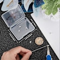 Miniatyrbild 3 av 5: 1 Ask 6 Stk Pärltoppar Knutförklädningar Sterlingsilver Järn Crimp Pärlöverdrag med Hål 1,5 mm