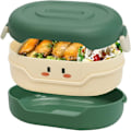 Miniatyrbild 2 av 5: Isolerad lunchlåda uppvärmd Bento-skål för barn Lunchlåda Måltidslåda Täckta fack Mikrovågsugn Varm snacksbox för rostat smörgås Pojke Flicka Therm
