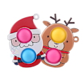 Miniatyrbild 5 av 5: 4-pack jul fingerbubbla avlastning leksaker silikon tryckplatta jultomte prydnader 4PC