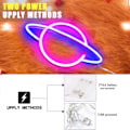 Miniatyrbild 2 av 3: Planet Illuminated Signs - Led Planet Neon Ljus Rosa / Blå Planet