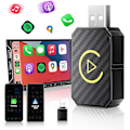 Miniatyrbild 1 av 5: Trådlös Carplay-adapter för Apple och Android Auto - Konverterar trådbunden till trådlös för iPhone iOS 10+/Android 11+