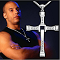 Pikkukuva 3 / 4: 2kpl Fast And Furious 8 Risti Kaulakoru Miehille, Risti Riipus Kaulakorut Riipus Ketju Risti Riipus Hip Hop Ketjulla