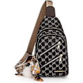 Miniatyrbillede 1 af 5: Slynge Rygsæk Slyngetaske til Kvinder, Brysttaske Dagstursrygsæk Crossbody Slynge Rygsæk (a-sort)
