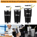 Miniatyrbilde 4 av 5: Smoothie-sugerør i rustfritt stål, brede gjenbrukbare drikkesugerør i metall for milkshake, smoothie, drikke, sett med 6 golden