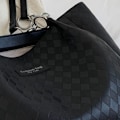 Miniatyrbillede 3 af 5: Stor PU læder håndtaske, egnet til pendling til undervisning, joker one-shoulder tote taske black