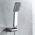 Miniatyrbillede 2 af 5: Trykvandsbesparende Brusehoved - Universal Håndbruser 1/2 Tomme Interface, Badeværelse Håndbruser Firkantet, Krom