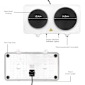 Miniatyrbild 4 av 5: Elektrisk Dubbel Värmeplatta Kontroll 1000W & 1500W Plattor / 5 Temperaturinställningar/Bärbar, Perfekt för Matlagning Under Resor, 2500 W