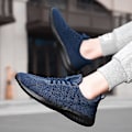 Miniatyrbillede 4 af 5: Løbesko til mænd Letvægt Åndbare Vandresko Atletiske Mode Sneakers 3Dsf022 Blue EU 34