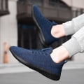 Miniatyrbillede 4 af 5: Løbesko til mænd Letvægt Åndbare Vandresko Atletiske Mode Sneakers 3Dsf022 Blue EU 46