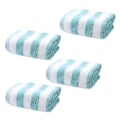 Miniatyrbild 1 av 5: Turkiskt Cabana Tjockt Randigt Pool Strand Handdukar 4-pack, Mycket Absorberande Badhandduk (grå, 30x60 tum) Green