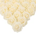 Pikkukuva 1 / 5: 3cm Tekoruusu Kukkapäät Hääkoriste (maitomainen valkoinen) 100PCS