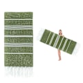 Miniatyrbillede 1 af 5: Tyrkisk Badehåndklæde Oversized 90*180cm 100% Bomuld Sandfri Svømmehåndklæde Let Rejsehåndklæde Military green