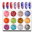 Miniatyrbild 1 av 5: Nail Art Hollow Flash Sequin 12-färgad Holografisk Flash Blandad Hjärtformad Alla hjärtans dag nageldekoration Set2