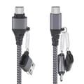 Miniatyrbillede 1 af 5: Multi USB-kabel USB C til USB C-kabel Nylonladekabel USB C til Type C