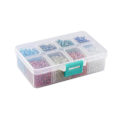 Miniatyrbillede 2 af 2: 1900 stk. 6/0 Glasfrøperler Transparente Farver Regnbue DIY Løse Afstandsperler Mini Afstandsperler Blandet Farve 4mm Hul: 1mm
