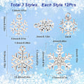 Miniatyrbillede 2 af 5: Snefnug Charms Bulk Assorterede Jule Sne Charms til DIY Tilbehør