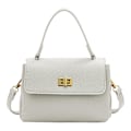 Pikkukuva 1 / 5: Retro Klassinen Kukkaro Clutch Laukku Pu Käsilaukku Piilotetulla Soljella Sopii Naisille. white