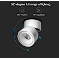 Miniatyrbillede 4 af 5: 10w LED Floodlight, 360° justerbar og overfladebelysning Cob, 10x10cm (hvid-3000k)