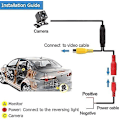 Miniatyrbillede 3 af 3: HD CCD 8 LED Bakkamera 170 Natkamera Mini Backup Kamera 12V DC (Foran Eller Bag)