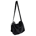 Miniatyrbillede 1 af 5: Canvas Læder Messenger Taske Skuldertaske Kryds Krops Taske black