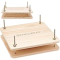 Miniatyrbild 1 av 5: Bokpress Bokbindning Trä Bokpress Verktyg Portabel Bindningspressmaskin med Järnmutter Vingmuttrar Packning för Hem Skola Kontor Bokbindningstillbehör