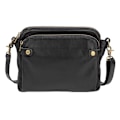 Miniatyrbild 1 av 5: Crossbody PU-läder axelväska för kvinnor, casual elegant, flerskiktskopplingar Black