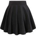Miniatyrbillede 3 af 5: Kvinders Plettet Miniskørt, Solid Ruffle Lingeri Skørter Med Shorts Black 2XL