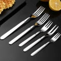 Miniatyrbillede 5 af 5: 4-delt middagsgaffelsæt, fødevaregodkendt rustfrit stål bestikgafler, spejlpoleret, tåler opvaskemaskine style2