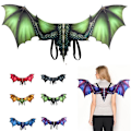 Miniatyrbild 1 av 5: Vuxen drake vinge klä upp drake vinge Np Halloween jul födelsedagsfest 60cm Green