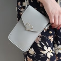 Miniatyrbillede 2 af 3: Dame Telefon Taske Berørbart Læder Pung Crossbody Mini Skuldertaske Wallet