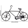 Miniatyrbillede 3 af 5: Jern Cykelkrog Vægmonteret Knagerække, Cykelformet Knagehylde Dekorativ Cykelkrog 2 Stykker (sort)