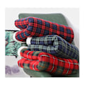 Miniatyrbillede 4 af 4: Sherpa Plaid Juleplaid, Blødt og Behageligt Fleece Flannel Tæppe 99 cm X 140 cm red blue