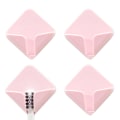 Miniatyrbillede 1 af 5: 4 stk. firkantet stikkrog uden perforering, selvklæbende krog, opbevaringsstativ, strømledningskrog pink