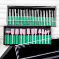 Miniatyrbild 3 av 6: Nagelborr set - 42 st kvartssten & kolstål multifunktionell nagelfil set för nagelslipning & polering