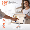 Miniatyrbillede 2 af 5: Akryl Tablet Stand Holder med 360 Graders Roterende Base, Foldbar Justerbar Transparent Tablet Holder til Skrivebord Hjem, Kompatibel med iPad Pro Air Mini