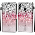 Miniatyrbild 2 av 4: (stil 8)chooseu Fodral Till Huawei P Smart 2019 Läderfodral Med Silikon Stötsäkert Plånboksfodral Och Folio Stativfunktion Snyggt Mönster För Flicka