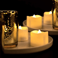 Miniatyrbild 3 av 5: 24 st LED-ljus med timer, flamlösa värmeljus för jul, varmvitt