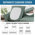Miniatyrbild 3 av 5: Stretch Vattentät Soffa Överdrag, 1 Del, Spandex, Jacquard Elastisk Soffa Överdrag Med Halkskyddsskum blue green 3 Sitzer  enlarge